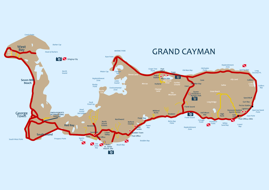 grand cayman map
