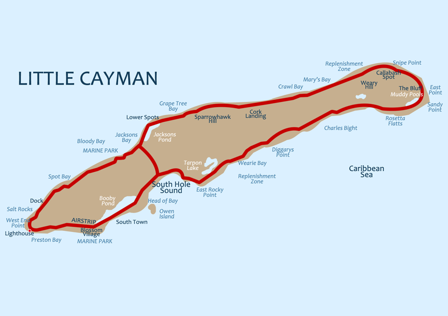 little cayman map