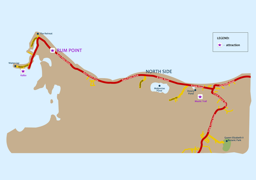  Rum Point & North Side Map