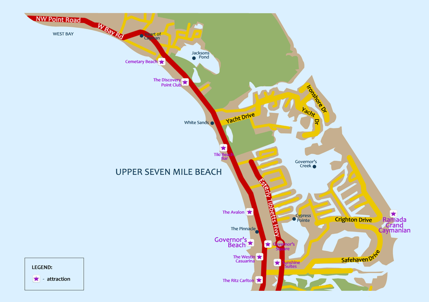  Upper Seven Mile Beach Map